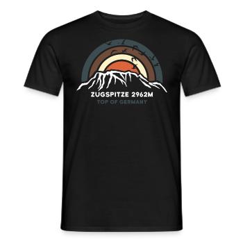 Zugspitze Garmisch Partenkirchen Randonnée Souvenir - T-shirt homme - noir - Devant - AI Model Male 178 light (178cm)