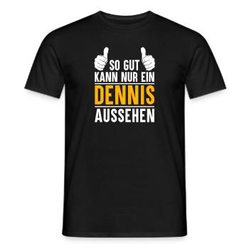 Dennis Vorname Name Geschenk - Männer T-Shirt - Schwarz - Vorne - AI Model Male 178 light (178cm)