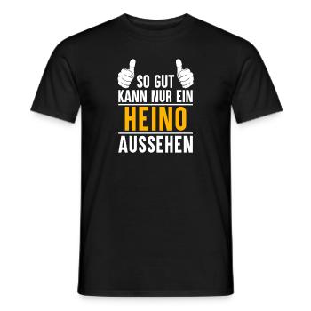 Heino Vorname Name Geschenk - Männer T-Shirt - Schwarz - Vorne - AI Model Male 178 light (178cm)