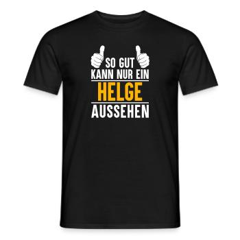 Helge Vorname Name Geschenk - Männer T-Shirt - Schwarz - Vorne - AI Model Male 178 light (178cm)