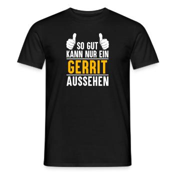 Gerrit Vorname Name Geschenk - Männer T-Shirt - Schwarz - Vorne - AI Model Male 178 light (178cm)