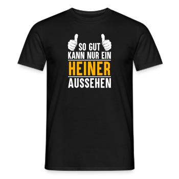 Heiner Vorname Name Geschenk - Männer T-Shirt - Schwarz - Vorne - AI Model Male 178 light (178cm)