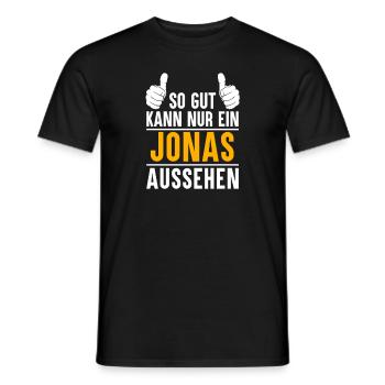 Jonas Vorname Name Geschenk - Männer T-Shirt - Schwarz - Vorne - AI Model Male 178 light (178cm)