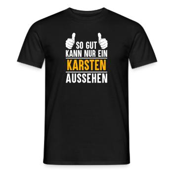 Karsten Vorname Name Geschenk - Männer T-Shirt - Schwarz - Vorne - AI Model Male 178 light (178cm)