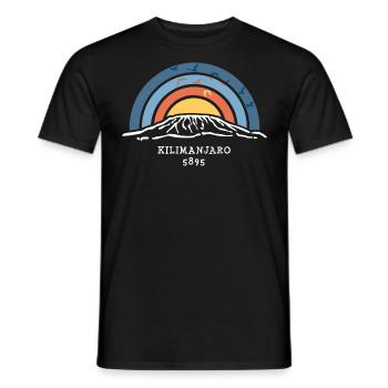 Kilimanjaro Kilimandscharo Tanzania Kenia Trekking - Männer T-Shirt - Schwarz - Vorne - AI Model Male 178 light (178cm)