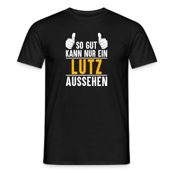 Lutz Vorname Name Geschenk - Männer T-Shirt - Schwarz - Vorne - AI Model Male 178 light (178cm)