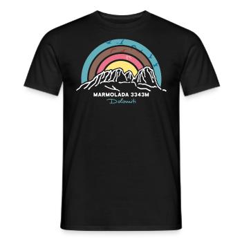 Marmolada Marmolata Südtirol Dolomiten Wandern - Männer T-Shirt - Schwarz - Vorne - AI Model Male 178 light (178cm)