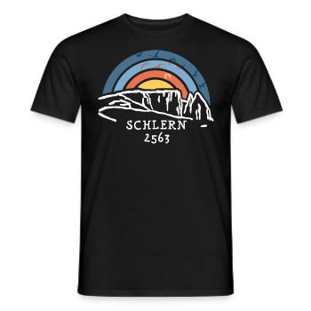 Sciliar Schlern Dolomiten Italien Wandern Südtirol - Männer T-Shirt - Schwarz - Vorne - AI Model Male 178 light (178cm)