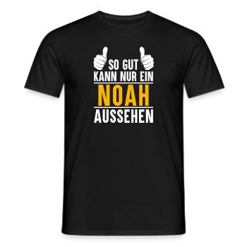 Noah Vorname Name Geschenk - Männer T-Shirt - Schwarz - Vorne - AI Model Male 178 light (178cm)