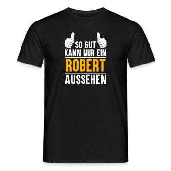 Robert Vorname Name Geschenk - Männer T-Shirt - Schwarz - Vorne - AI Model Male 178 light (178cm)