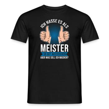 Meisterprüfung Meister Meisterbrief - Männer T-Shirt - Schwarz - Vorne - AI Model Male 178 light (178cm)