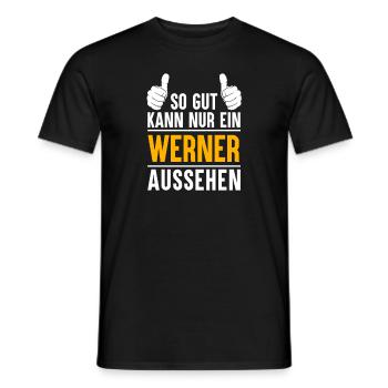 Werner Vorname Name Geschenk - Männer T-Shirt - Schwarz - Vorne - AI Model Male 178 light (178cm)