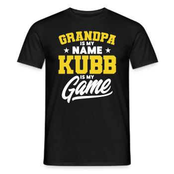 Kubb Opa Kubb ist mein Spiel Geschenk - Männer T-Shirt - Schwarz - Vorne - AI Model Male 178 light (178cm)