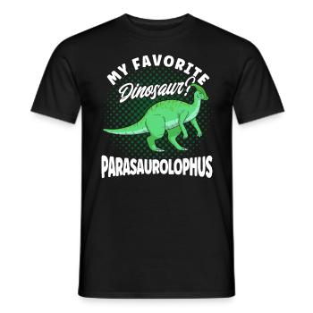 Parasaurolophus Dinosaur Lover Gift - Men's T-Shirt - black - Front - AI Model Male 178 light (178cm)