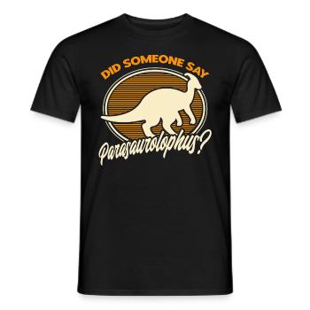 Parasaurolophus Dinosaur Lover Gift - Men's T-Shirt - black - Front - AI Model Male 178 light (178cm)