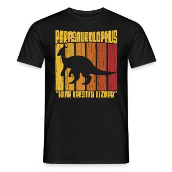 Parasaurolophus Dinosaur Lover Gift - Men's T-Shirt - black - Front - AI Model Male 178 light (178cm)
