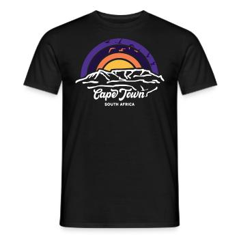 Cape Town, Cape Town, Table Mountain, Table Mountain Hiking - Men's T-Shirt - black - Front - AI Model Male 178 light (178cm)