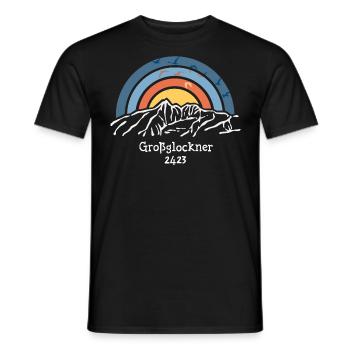 Grossglockner Hohe Tauern National Park Mountaineering - Men's T-Shirt - black - Front - AI Model Male 178 light (178cm)