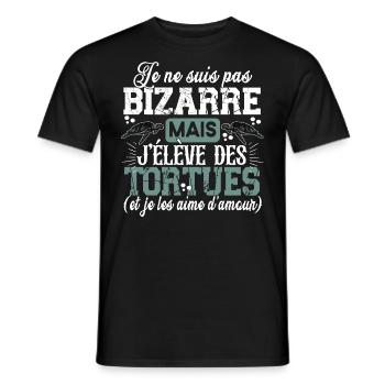 Tortue Animal Tortuga Reptile Cadeau Humour Océan - T-shirt homme - noir - Devant - AI Model Male 178 light (178cm)