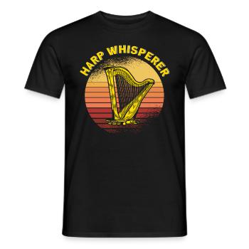 Harpiste Harp Whisperer Cadeau - T-shirt homme - noir - Devant - AI Model Male 178 light (178cm)