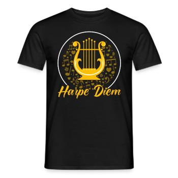 Harpiste Harpiste Joueur De Harpe Professeur Orchestre - T-shirt homme - noir - Devant - AI Model Male 178 light (178cm)