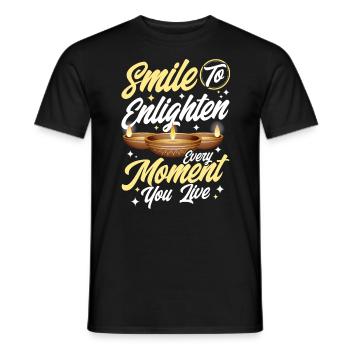Diwali Hindus Sikh Fest der Lichter Geschenk - Männer T-Shirt - Schwarz - Vorne - AI Model Male 178 light (178cm)