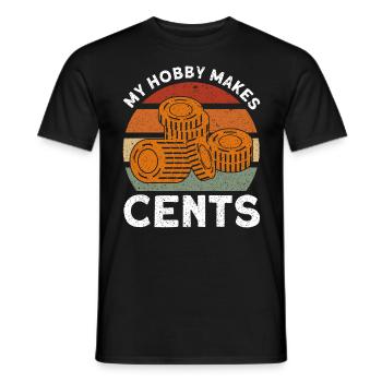Collectionner des pièces Mon passe-temps jette des cents sur le cadeau - T-shirt homme - noir - Devant - AI Model Male 178 light (178cm)