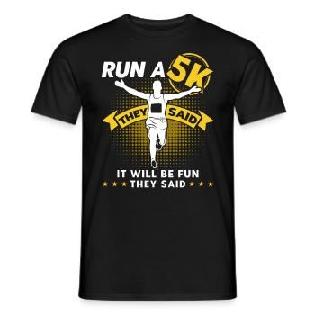 Half Marathon Running Jogger Gift - Men's T-Shirt - black - Front - AI Model Male 178 light (178cm)