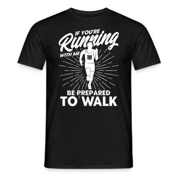 Semi-marathon Jogging Running Cadeau - T-shirt homme - noir - Devant - AI Model Male 178 light (178cm)