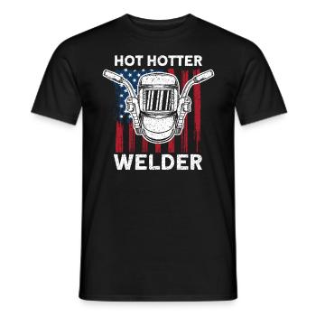 Welding Hot Hot Welder Gift - Men's T-Shirt - black - Front - AI Model Male 178 light (178cm)