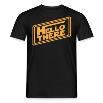 Hello There - Men's T-Shirt - black - Front - AI Model Male 178 light (178cm)
