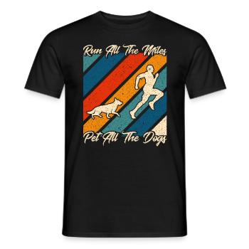 Half Marathon Jogging Running Gift - Men's T-Shirt - black - Front - AI Model Male 178 light (178cm)