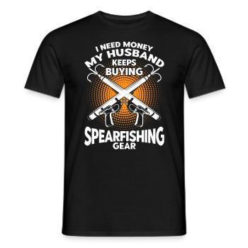 Speerfischen Freitaucher Speerfischer Fischer - Männer T-Shirt - Schwarz - Vorne - AI Model Male 178 light (178cm)
