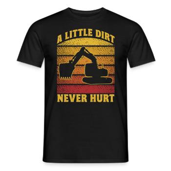 Construction Excavatrice Construction Worker Gift - T-shirt homme - noir - Devant - AI Model Male 178 light (178cm)