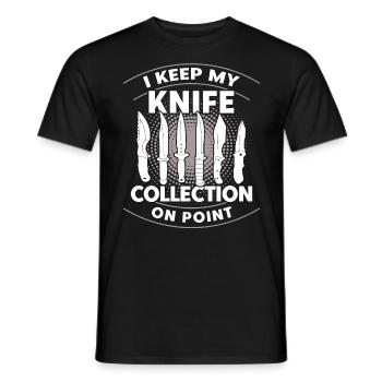Blacksmith Knife Collection Knife Forge Gift - Men's T-Shirt - black - Front - AI Model Male 178 light (178cm)