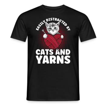 Knitting Knitting Knitting Lovers Gift - Men's T-Shirt - black - Front - AI Model Male 178 light (178cm)
