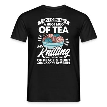 Tricot Tissu Tricot TricotEr Cadeau - T-shirt homme - noir - Devant - AI Model Male 178 light (178cm)