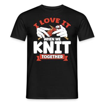 Stricken Stricken Stricken Liebhaber Geschenk - Männer T-Shirt - Schwarz - Vorne - AI Model Male 178 light (178cm)