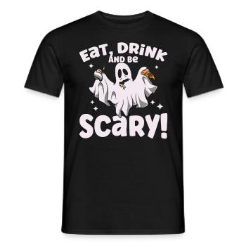Horror Halloween Essen Trinken Gruseln Gruselig - Männer T-Shirt - Schwarz - Vorne - AI Model Male 178 light (178cm)
