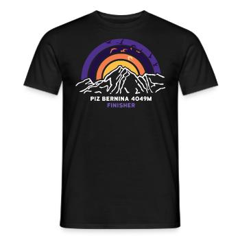 Piz Bernina St Moritz Wandern Bergsteiger Souvenir - Männer T-Shirt - Schwarz - Vorne - AI Model Male 178 light (178cm)
