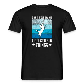 Bungee Jumping - Männer T-Shirt - Schwarz - Vorne - AI Model Male 178 light (178cm)
