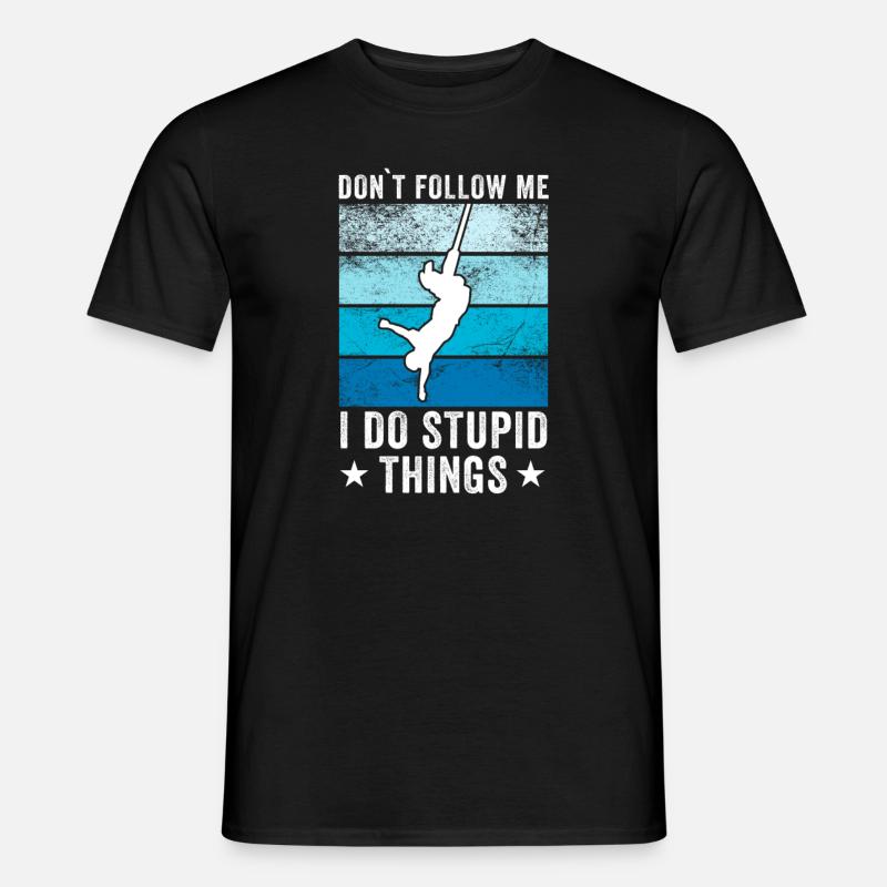 Bungee Jumping - Männer T-Shirt - Schwarz