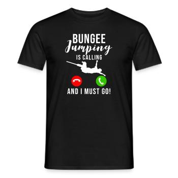 Bungee Jumping - Männer T-Shirt - Schwarz - Vorne - AI Model Male 178 light (178cm)