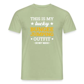 Saut - T-shirt homme - vert sauge - Devant - AI Model Male 178 light (178cm)
