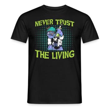Horror Halloween Die Lebenden Gruselig - Männer T-Shirt - Schwarz - Vorne - AI Model Male 178 light (178cm)