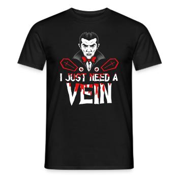 Horror Halloween Brauche eine Vene Gruselig - Männer T-Shirt - Schwarz - Vorne - AI Model Male 178 light (178cm)