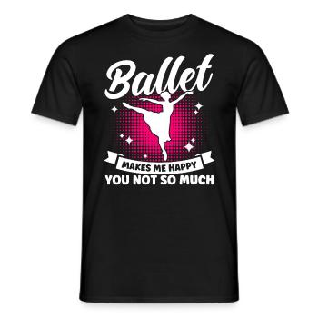Ballerina Ballet Dancer Ballet Girls - Men's T-Shirt - black - Front - AI Model Male 178 light (178cm)