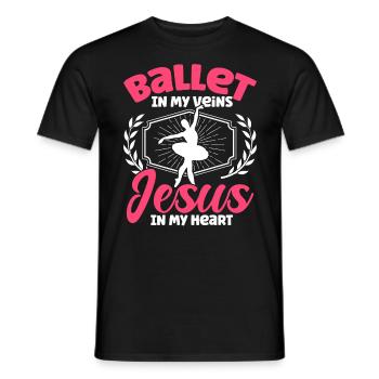 Ballet Dance Ballet Dance Ballerina Gift - Men's T-Shirt - black - Front - AI Model Male 178 light (178cm)