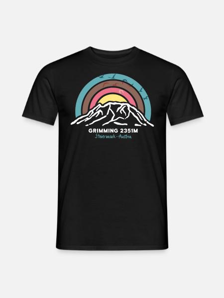 Grimming Steiermark Austria Österreich Dachstein - Männer T-Shirt - Schwarz