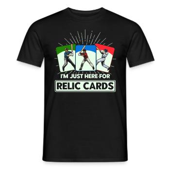 Baseball Card Collector Sports Card Collection - Men's T-Shirt - black - Front - AI Model Male 178 light (178cm)